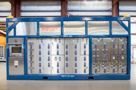 image of a custom manufactured hydraulic gas SKID