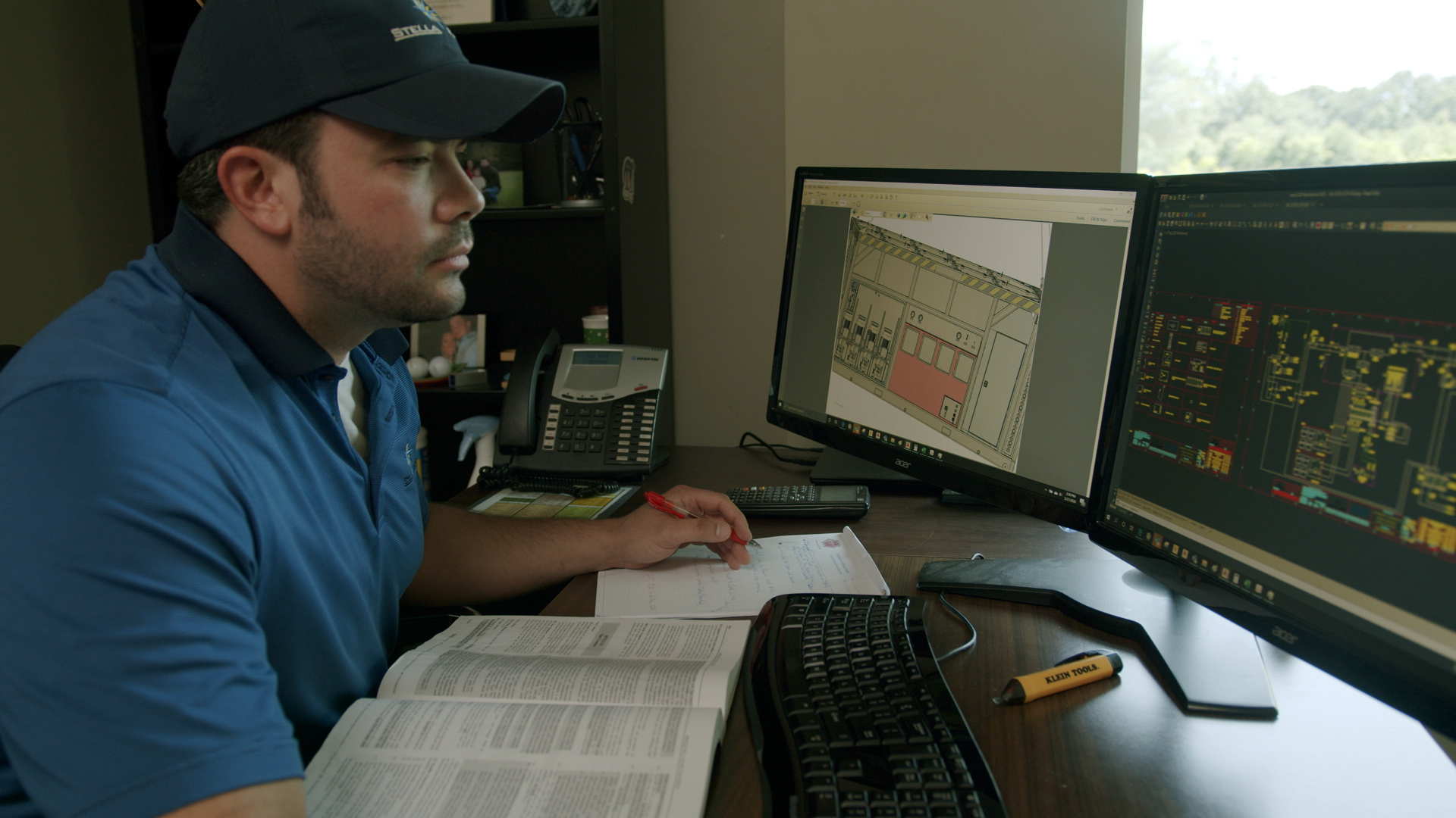 image of a engineer working on a computer