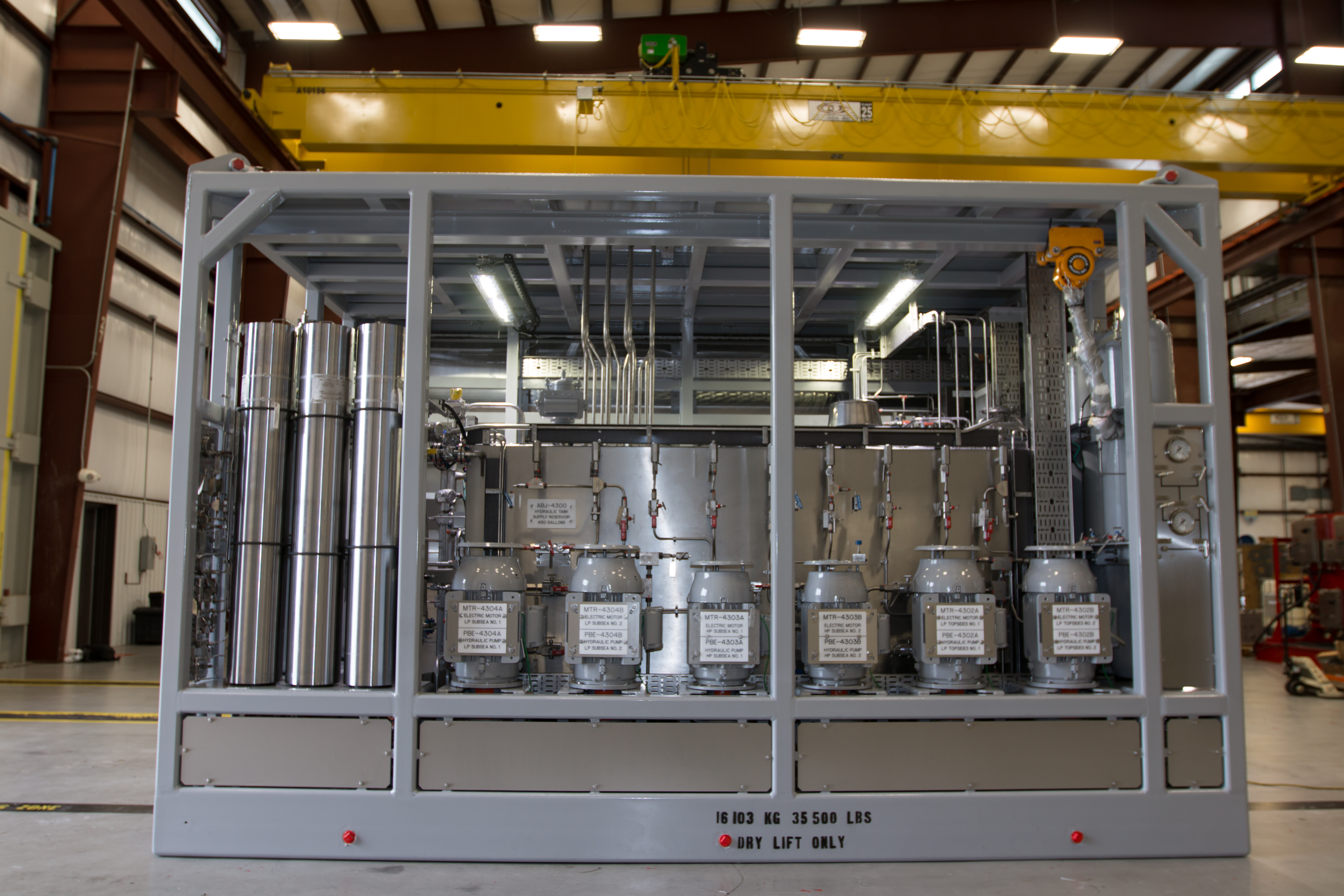 image of a custom manufactured hydraulic gas SKID